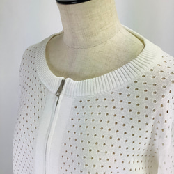 №24975【2025年　春・夏　新作】パンチング　ジップニットカーディガン 12枚目の画像