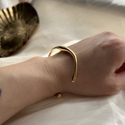 Nuance wave gold bangle stainless ステンレス　ニュアンス　ゴールド　バングル 19枚目の画像