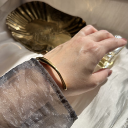 Nuance wave gold bangle stainless ステンレス　ニュアンス　ゴールド　バングル 12枚目の画像