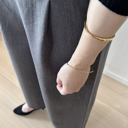 Nuance wave gold bangle stainless ステンレス　ニュアンス　ゴールド　バングル 8枚目の画像