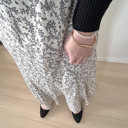 Nuance wave gold bangle stainless ステンレス　ニュアンス　ゴールド　バングル 7枚目の画像