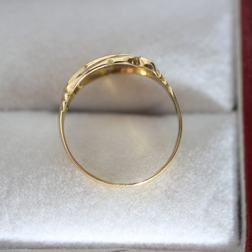 英国　イギリス　18ct 18k ゴールドリング アンティーク 英国 1917年 イギリス 18K 18金 ダイヤモンド