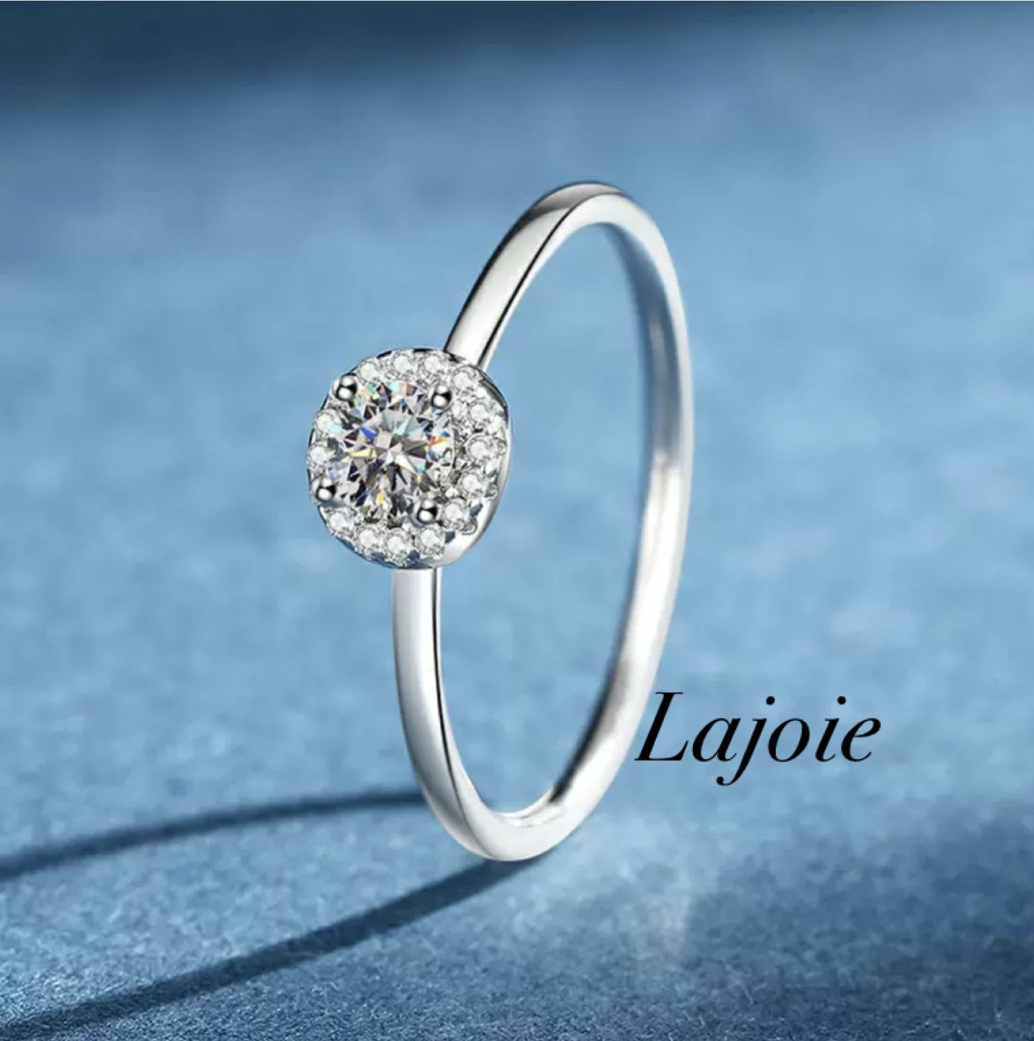 最高品質 人工ダイヤ モアサナイト Petit ヘイロー リング 0.3ct