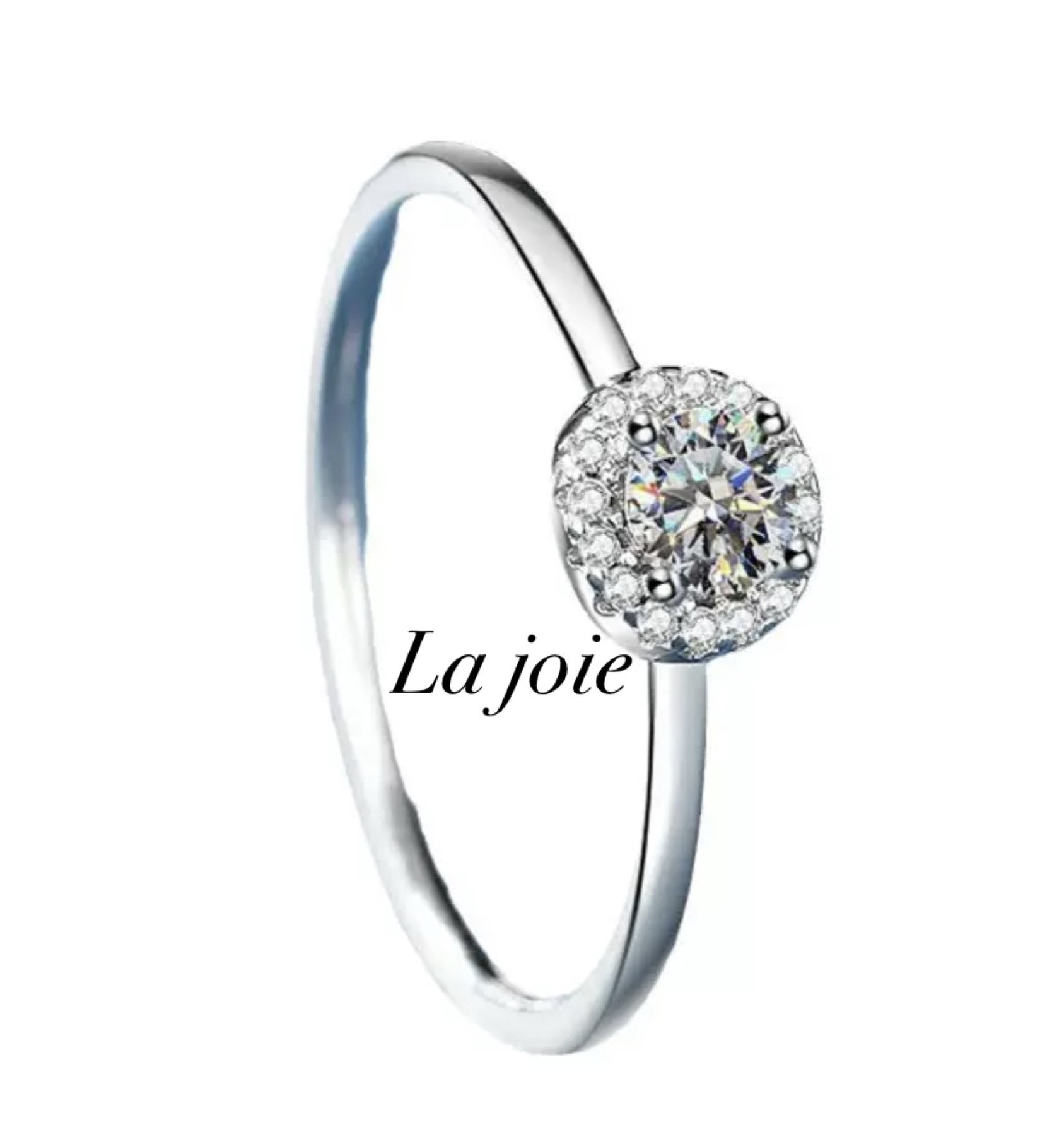 最高品質 人工ダイヤ モアサナイト Petit ヘイロー リング 0.3ct