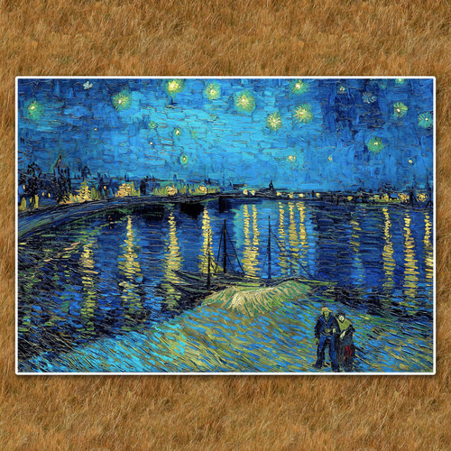 ゴッホ『ローヌ川の星月夜』複製画 【額入り】 絵画 〜ART❖MUSEUM