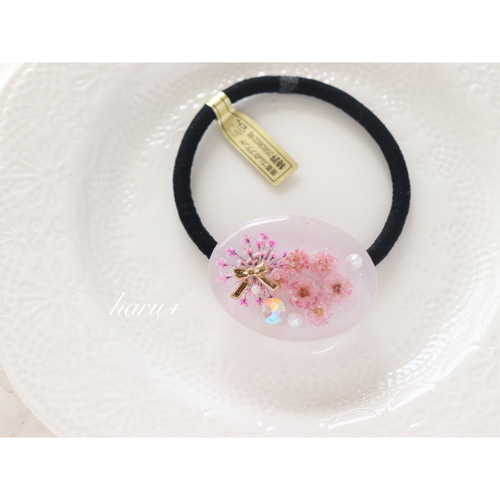 新作☆レジンヘアゴム　乙女の髪飾り①藤の花 お花のレジンヘアゴム ⋆送料無料⋆ ヘアゴム haru+ 通販