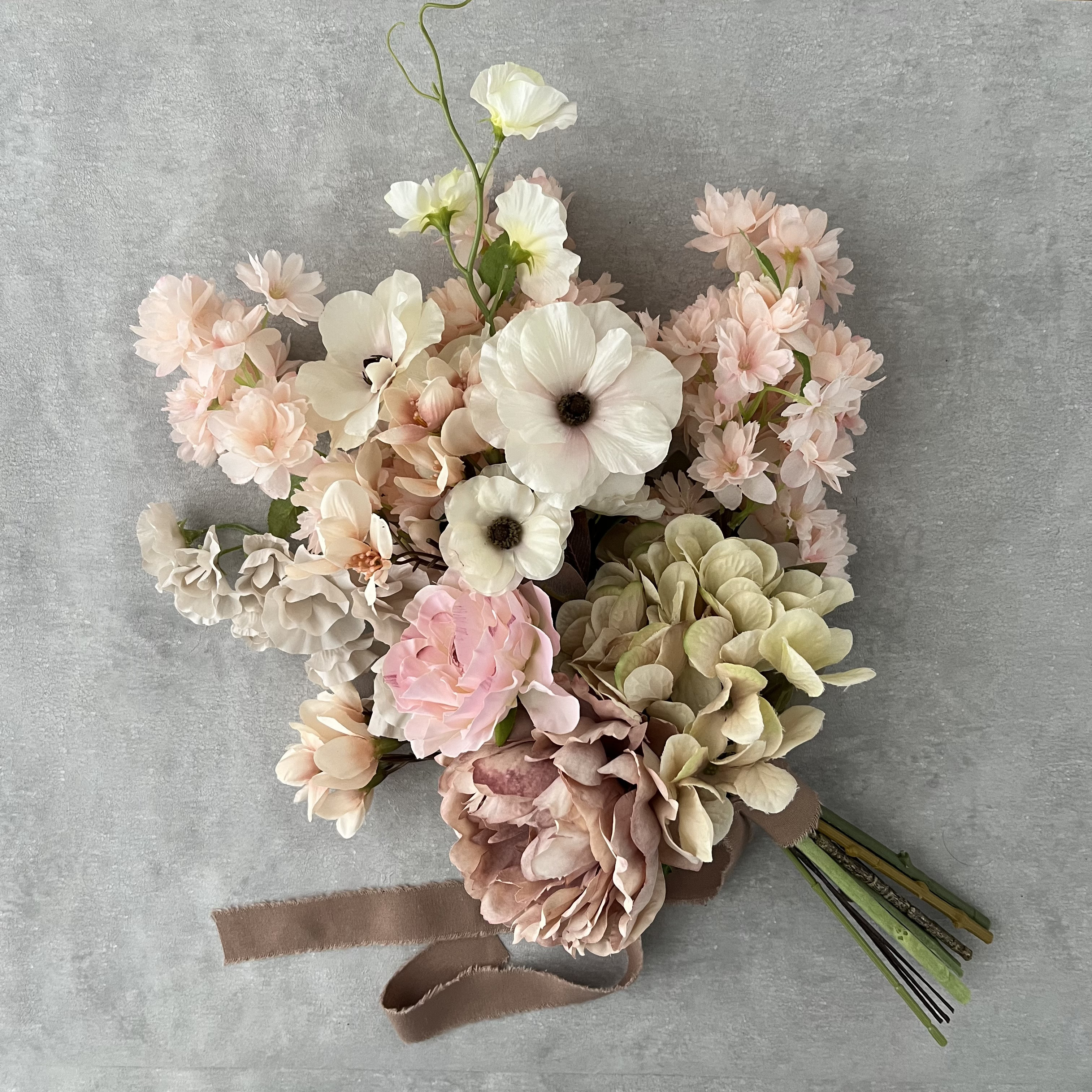 桜　アーティシャルフラワーブーケ　ブートニア、ヘッドアクセ付き✨ 桜 アーティシャルフラワーブーケ ブートニア、ヘッドアクセ付き✨