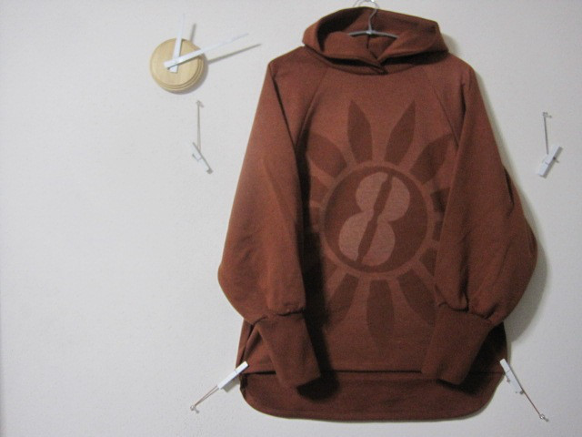 1点　サンフラワー【8】テラコッタパーカー　　ポンチョ/ドルマン/スウェット/ストレッチ/プレゼント