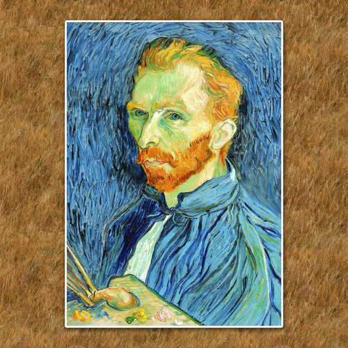 ゴッホVAN GOGH の絵画複製　パリで50年以前に購入　キャンバス　画木製額 ゴッホVAN GOGH の絵画複製 パリで50年以前に購入 キャンバス 画木製