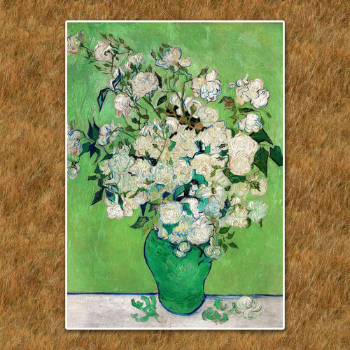 ゴッホ『花瓶のバラ』複製画 【額入り】 絵画 〜ART❖MUSEUM〜 通販