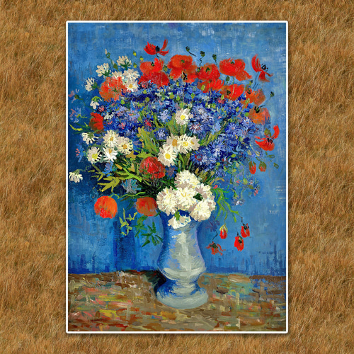 ゴッホ『ヒナギクとアネモネのある花瓶』複製画 【額入り】 絵画 〜ART