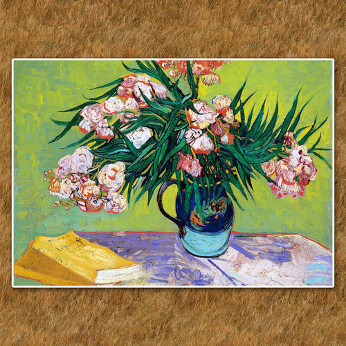 ゴッホ『夾竹桃と本のある静物』複製画 【額入り】 絵画 〜ART❖MUSEUM