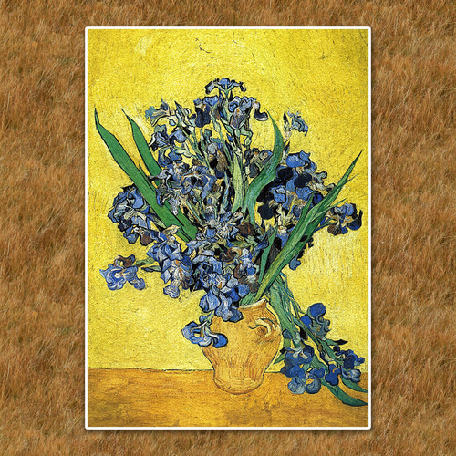 ゴッホ『アイリスのある花瓶』複製画 【額入り】 絵画 〜ART