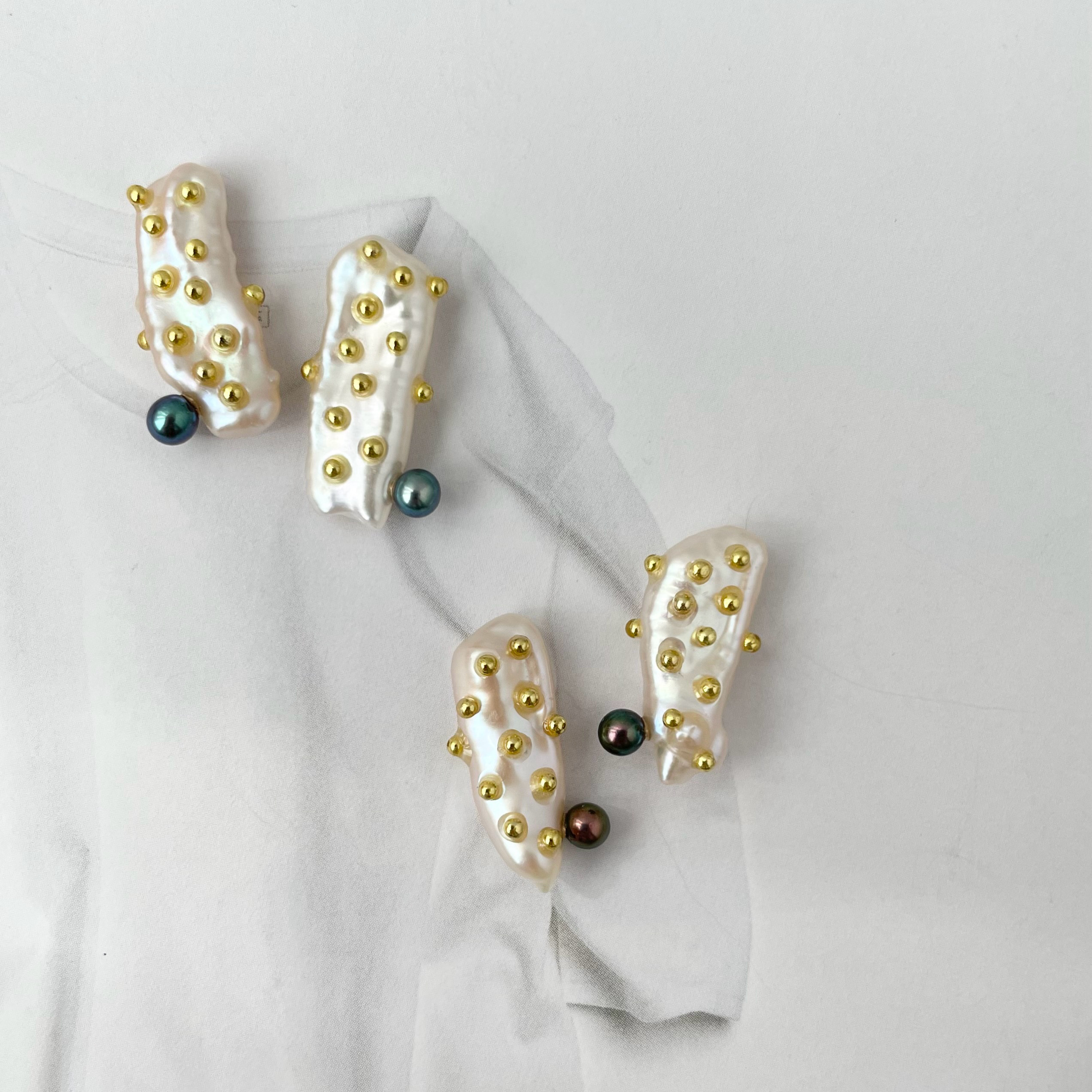 淡水ケシパール ラウンドパール　ピアス / イヤリング