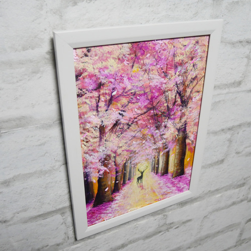 油絵 油彩 油彩画 絵 絵画　【雪景色の中で雪に立つ雄鹿】 油彩画 油彩 絵画　【雪景色の中で雪に立つ雄鹿】 絵 油絵