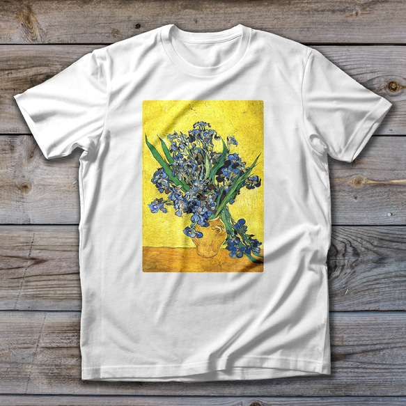 ゴッホ『アイリスのある花瓶』Tシャツ 《レディース／メンズ》 T