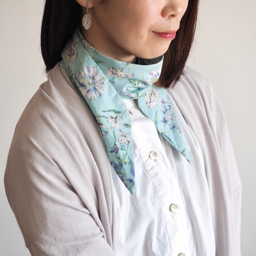 保冷リングが通るポケットつき】巻くだけ上品ミニスカーフ全3色ギフト