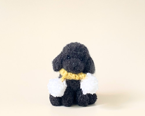 いつでもいっしょ♪ ふわふわ小さな濃いグレートイプードル 犬の