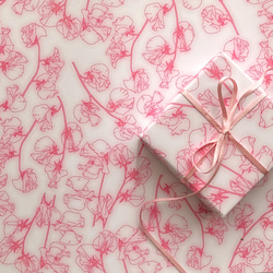 祝い桜 デザインペーパー A4 包装紙・ラッピングペーパー mocolinho's