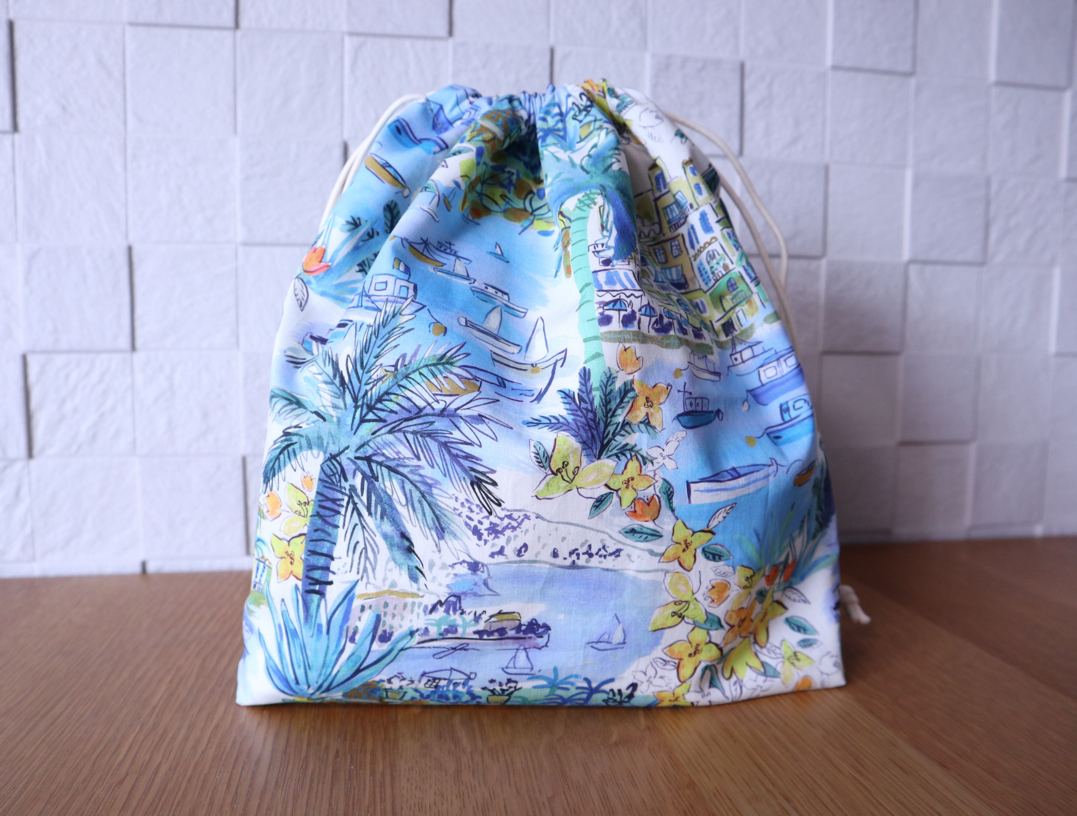 残り３点‼︎ ロエベ　カゴバッグSサイズ用　インナーバッグ　巾着　リバティ　ティッシュケース付き