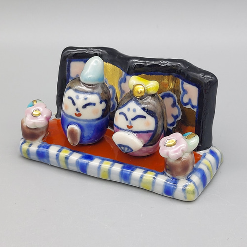 豆雛 金屏風付き