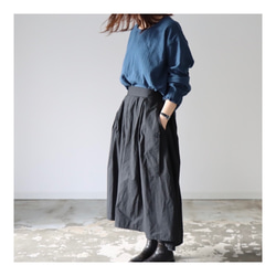 【22色から】ふわふわ厚みが2倍！厚手ダブルガーゼブラウス／シャーリング袖のシンプルなブラウス／ふっくらダブルガーゼ 3枚目の画像