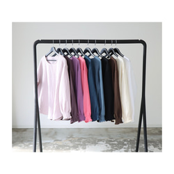 【22色から】ふわふわ厚みが2倍！厚手ダブルガーゼブラウス／シャーリング袖のシンプルなブラウス／ふっくらダブルガーゼ 6枚目の画像