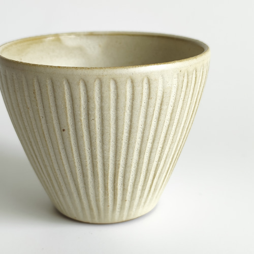 アイボリー フリーカップ 鎬 湯呑み コーヒーカップ F-0100 グラス