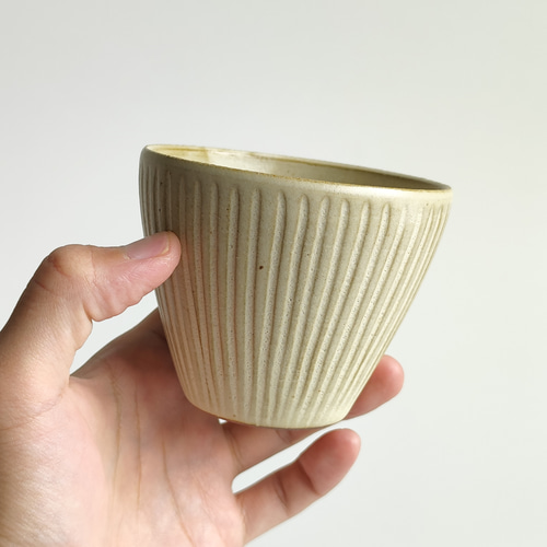 アイボリー フリーカップ 鎬 湯呑み コーヒーカップ F-0100 グラス