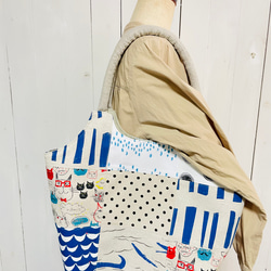 トートバッグ （M）ネコ柄 グラニーバッグ sherpa 通販 18937640