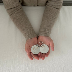 stainless name tag┃名入れ&送料無料◎お名前キーホルダー　刻印　名入れ　子どもの絵　ネームタグ 1枚目の画像