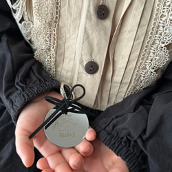 stainless name tag┃名入れ&送料無料◎お名前キーホルダー　刻印　名入れ　子どもの絵　ネームタグ 9枚目の画像