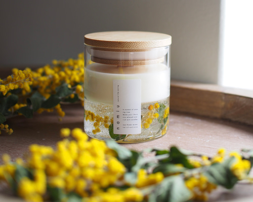 再販】ミモザ ソイ&ジェルアロマキャンドル ギフトボックス付