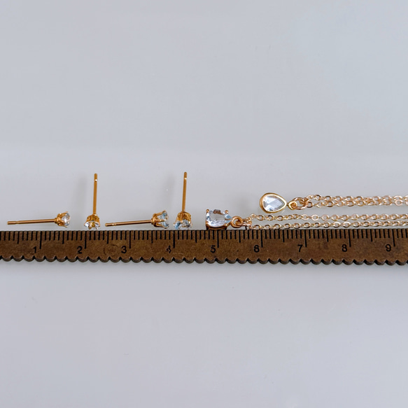 春の福袋《3月誕生石》アクアマリン しずく ネックレス ピアス セット イヤリング 金属アレルギー 誕生日 母の日ギフト 14枚目の画像