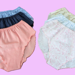 えっ！履いてたっけ？締め付けなし　　高島ちぢみ　こころよしショーツ（ブルー　レース） 6枚目の画像