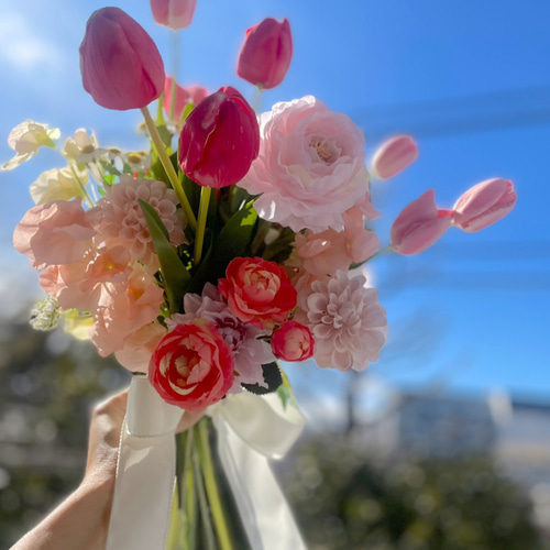 チューリップの花束ブーケ （造花） ブーケ my craft 通販 18937976