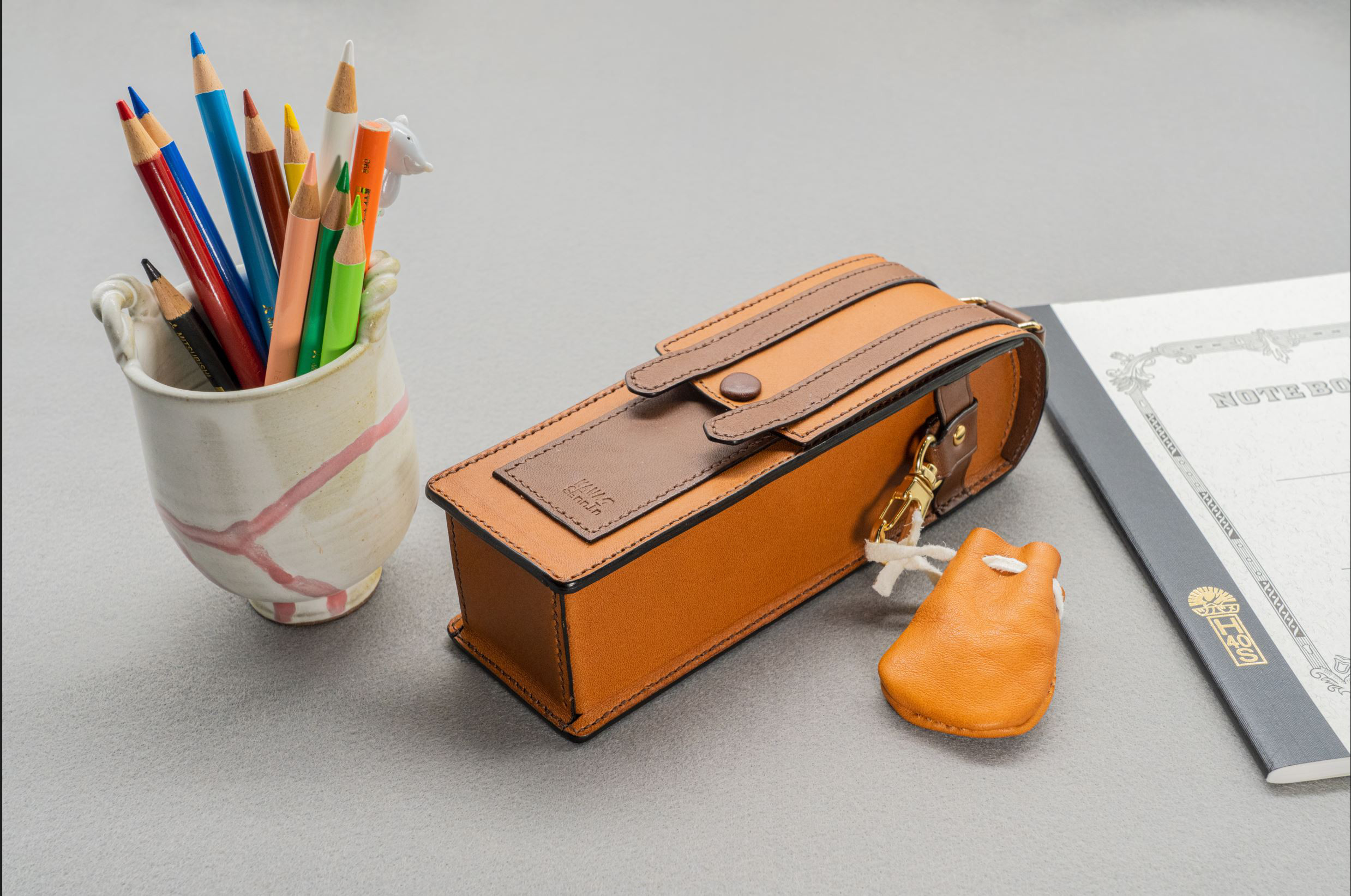 （受注制作）レトロかばん風のペンケース