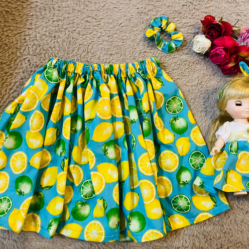 メルちゃんとお揃いのお洋服 メルちゃん 子供用スカート 110サイズ