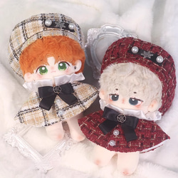 20cmぬいぐるみ 着せ替えぬいぐるみ きよ 灰色髪黄昏色目 耳付き 骨格