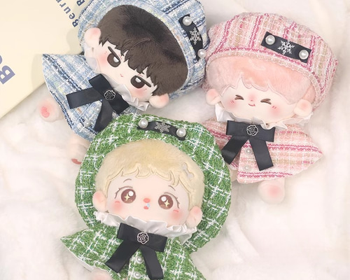 20cm着せ替えぬいぐるみ服 雪カオリセット 3色 着せ替え人形