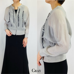 №24989　【2025年　春・夏　新作】フロント英字ロゴラグランシアーブルゾン 7枚目の画像