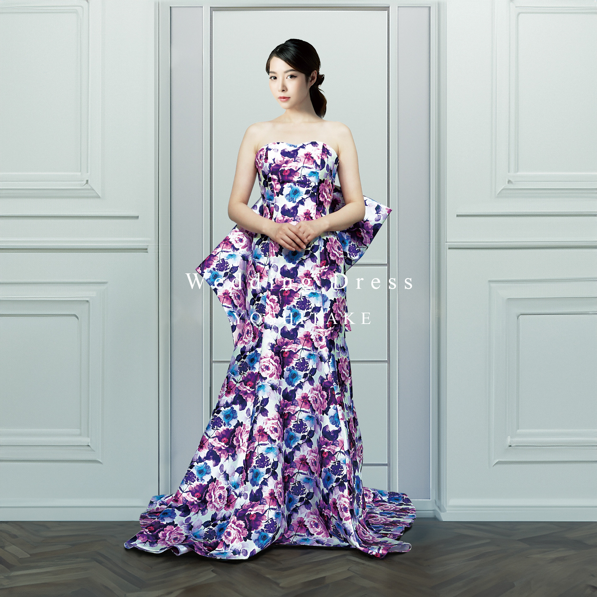 ウエディングドレス.サテン.花柄.カラードレス.マーメイドドレス.結婚式.挙式.Y2019 52,800円