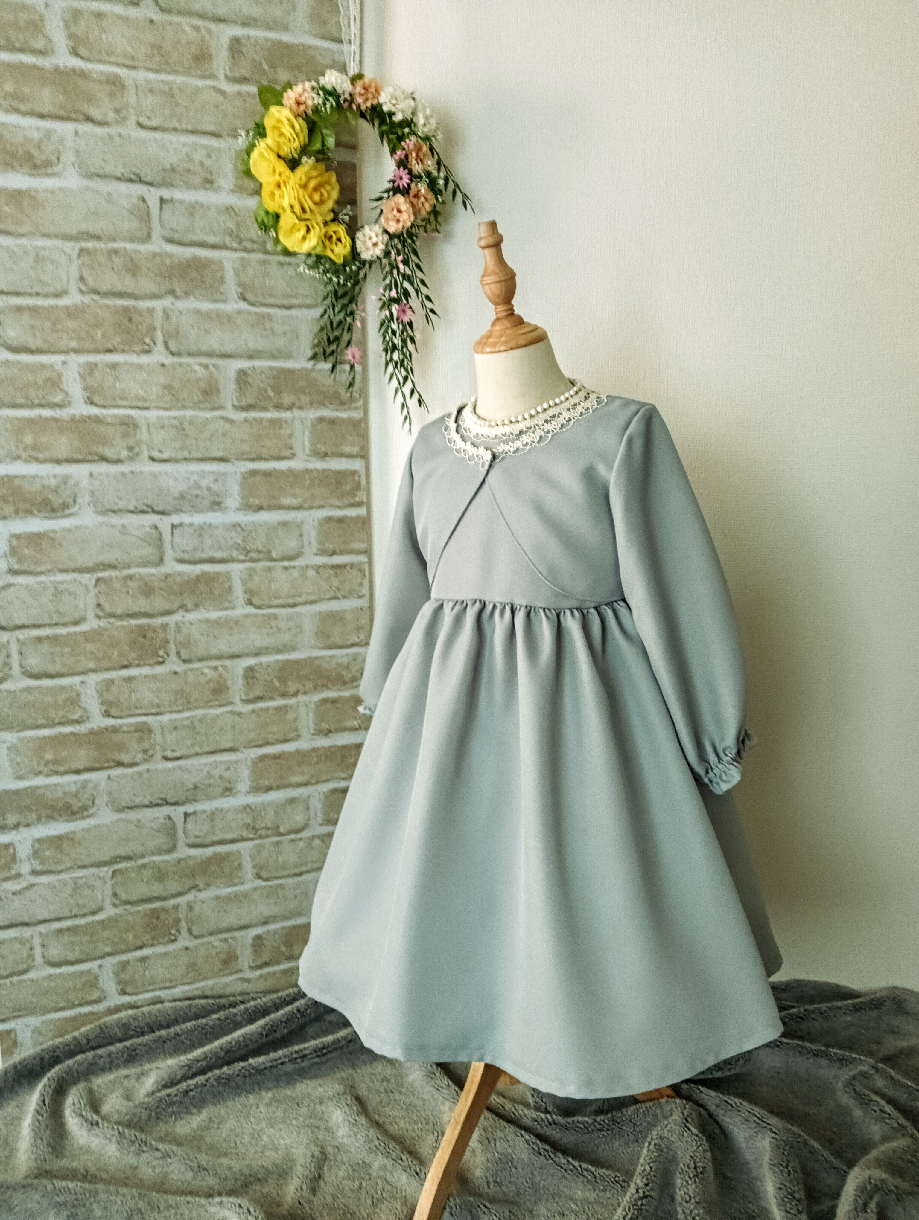 【サンプル品】水色ワンピース（ボレロセット）☆入学式☆ノースリーブワンピース 9,272円