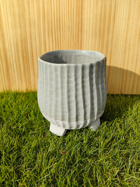 ４点セット/鉢カバー・小　素敵な陶器鉢　観葉植物ポット　ガーデニング　カラフルポット 4枚目の画像