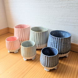 ４点セット/鉢カバー・小　素敵な陶器鉢　観葉植物ポット　ガーデニング　カラフルポット 2枚目の画像