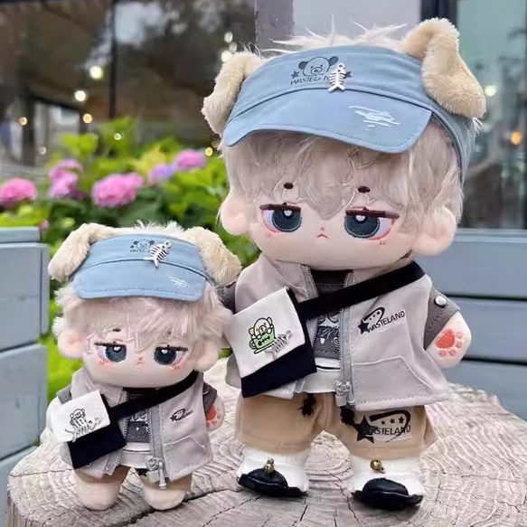 10cm着せ替えぬいぐるみ服 運動犬セット 犬耳付き 着せ替え人形 ぬいぐるみ ぬい服 運動スタイル ファクション 4枚目の画像