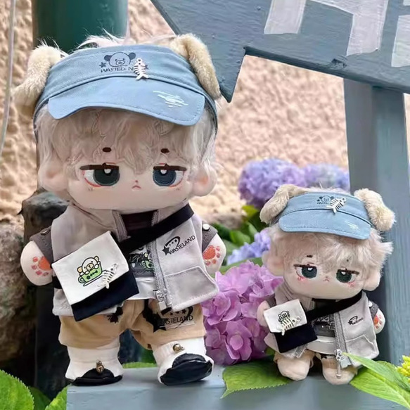 10cm着せ替えぬいぐるみ服 運動犬セット 犬耳付き 着せ替え人形 ぬいぐるみ ぬい服 運動スタイル ファクション 5枚目の画像