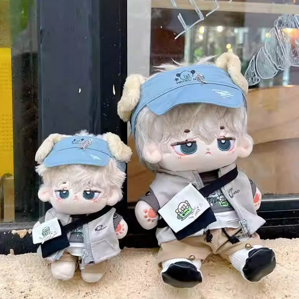 10cm着せ替えぬいぐるみ服 運動犬セット 犬耳付き 着せ替え人形 ぬいぐるみ ぬい服 運動スタイル ファクション 3枚目の画像