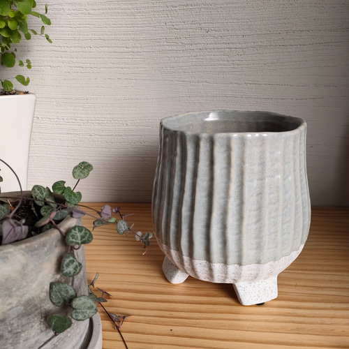 鉢カバー・大小セット 素敵な陶器鉢 観葉植物ポット ガーデニング 