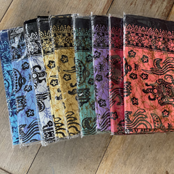 バティックプリントの布　パープルバロン　(紫) 3枚目の画像